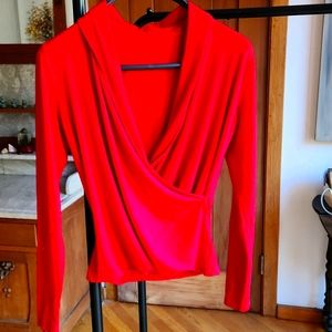 Babette faux wrap shirt